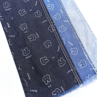 comprar Crianças jeans casaca camisa de tecido impresso adorável coelho 6 oz denim online manufacture