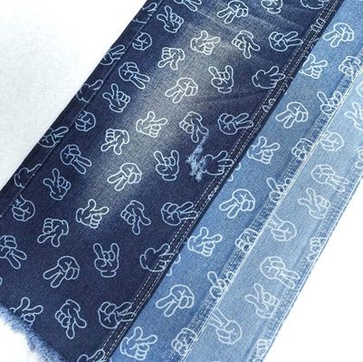 comprar Design de dedo  Tecido estampado Jacquard Não elástico Denim 9.6oz 170-180CM AZUL ESCURO online manufacture