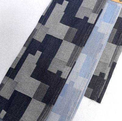 comprar Checker irregular Jacquard tecido impresso Denim não elástico para crianças Jean saia online manufacture