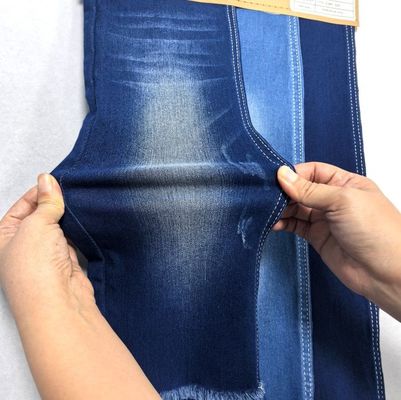 comprar 9OZ Estiramento Elasticidade Índigo Satin Denim Tecido Para Senhora resistente à contração online manufacture