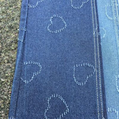 comprar Não esticável Pesos pesados Forma de coração Padrão Denim azul Tecido 10,6 oz online manufacture