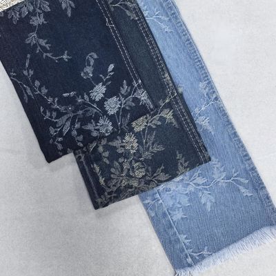 comprar Desenho Floral Especial Jacquard Denim Azul escuro 10,5oz 180 Largura completa Para Jeans ou Jaqueta Fabricação em linha