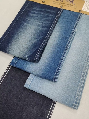 comprar Alto alongamento algodão poliéster rayon escuro INDIGO denim tecido JSD3389 boa qualidade para calças jeans online manufacture