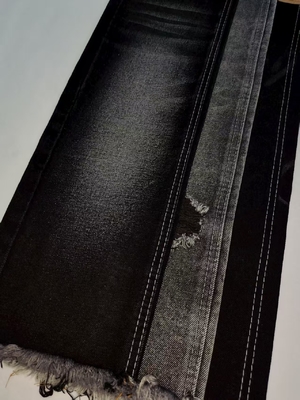 comprar Tecido de algodão poliéster denim super macio preto/preto 14,2 oz A606A para calças jeans roupas denim por atacado online manufacture
