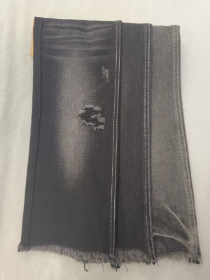 comprar Sarja estilo Sem elástico 75.2% Algodão Poliéster Algodão Viscose PRETO/PRETO 180cm Tecido Denim  10*7 JSD3135A-R online manufacture