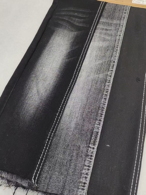 comprar Tecido Denim de alta elasticidade 9.6oz PRETO/PRETO Yarn Cross Slub 75% Algodão Com construção 10+10/16*55 Para Jeans online manufacture