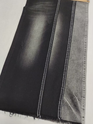 comprar Tecido Denim Stretch 12S para Jeans Femininos, Sarja de Peso Médio 8.3oz, 75% Algodão, Estilo PRETO/PRETO online manufacture