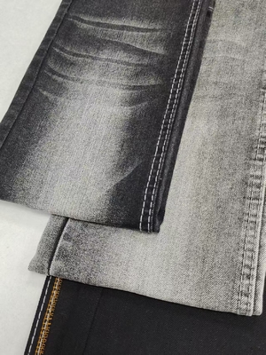 comprar 78% de algodão 11,8 oz peso pesado estilo Twill preto/preto tecido de denim de alta extensão para jeans homem online manufacture