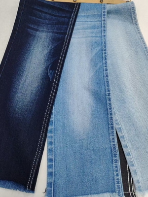 comprar Tecido Denim Índigo Escuro Warp Slub Siro Yarn 8.8oz 10+10*16/55 Construção JSD3302 Para Jeans Femininos online manufacture
