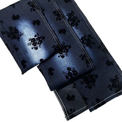 comprar Roupas de denim de tecido de rosa preta, de estilo twill, para jeans ou jaqueta Fabricação em linha