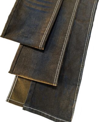 comprar Tecido Stretch Dark Brown Flocked Denim 70% Algodão Para Revestimento Outono Inverno Ou Jeans Fabricação em linha