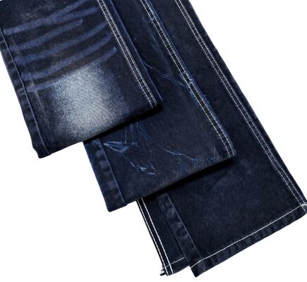 comprar Tecido Jeans Azul Cinza Flockado Super Macio 10.5oz 70% Algodão Para Jeans ou Casaco Fabricação em linha