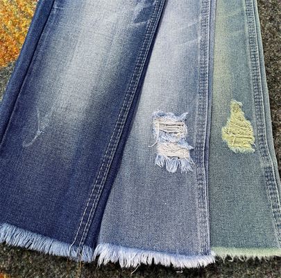 TWILL Style algodão poliéster INDIGO escuro tecido denim branco 60% algodão JSD3077 Para jeans