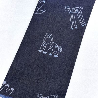 Animal Impresso Tecido de Denim de Peso Leve Para Crianças Calças de ganga Jaqueta Ou Camisa
