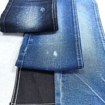 Itens em estoque Estilo de alongamento alto TWILL DARK INDIGO Tecido denim JSD3216 para roupas de jeans feminino