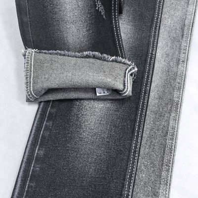 Preto 12,5 oz Tecido pesado de denim para homens Jeans 68%C 3%V 27%P 2%S