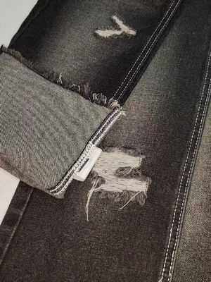 12.2OZ TWILL Estilo Denim Tecido Preto/BLANCO com construção 7*7 Para homem Jeans