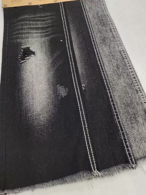 Tecido jeans leve de 224g, 85% algodão e 15% poliéster, sem elasticidade, para calças jeans infantis