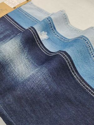 85% algodão 15% poliéster tecido denim não esticável 8,3 oz índigo escuro para jeans de senhora